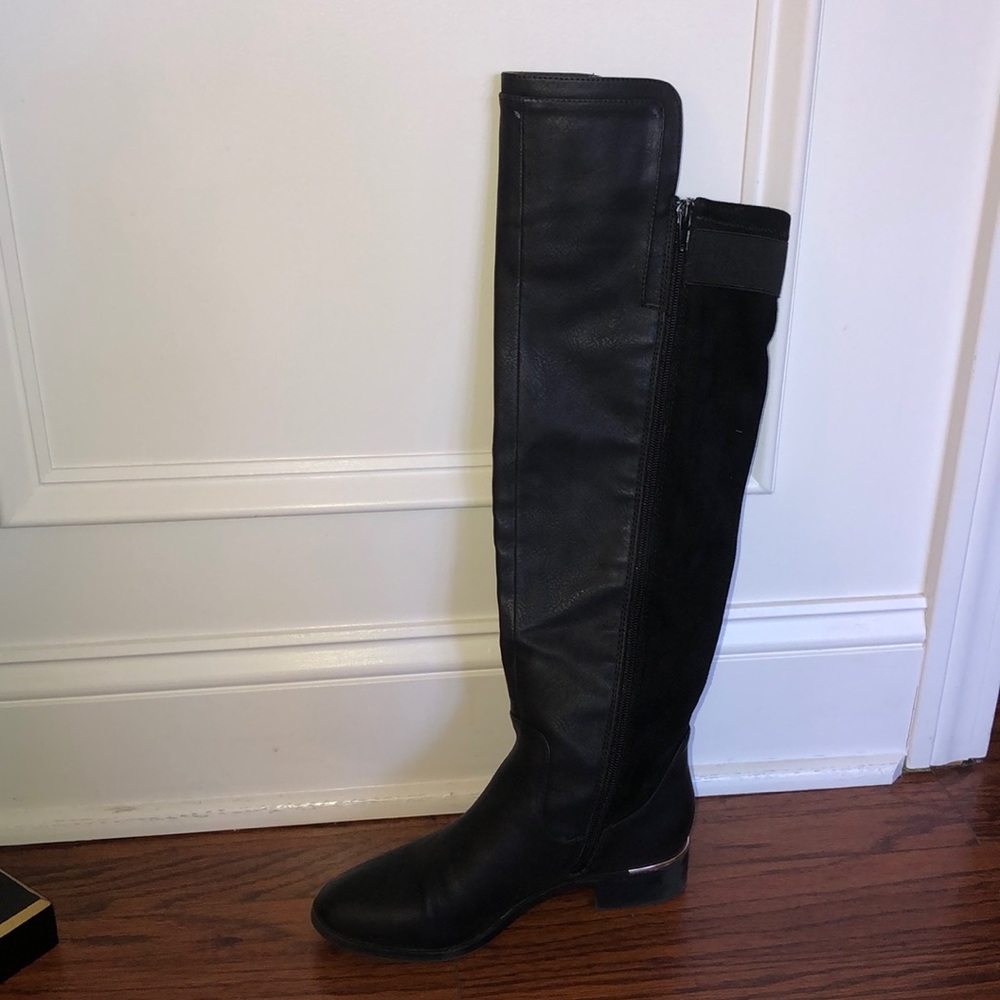 Black over the knee riding boots